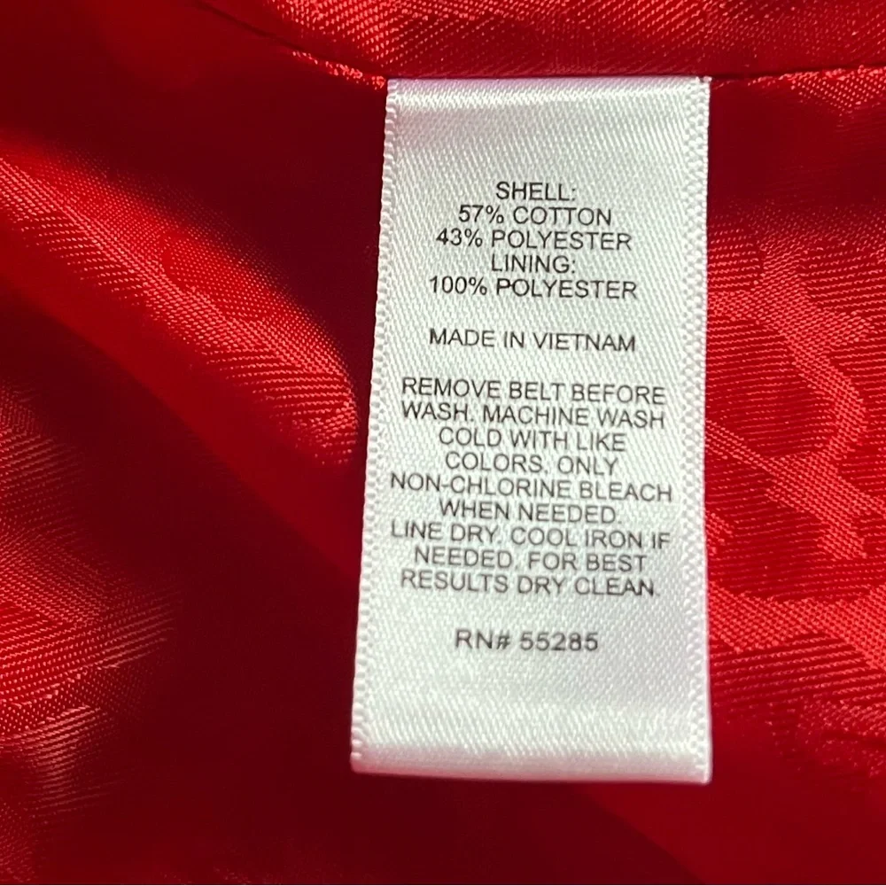 Express Red Trench Coat Size Medium - Picture 10 of 10